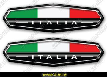 Italian flag stickers