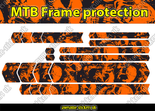Mountain bike frame shop stickers