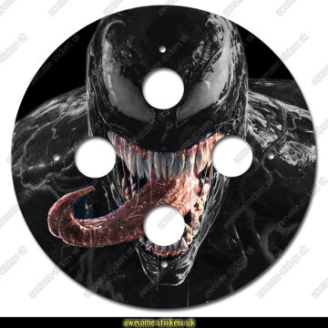 Skin Adhésif Vinyle Pour Amazon Echo Dot (3ème Génération) - Design Psychédélique Blue Orange Oil Slick