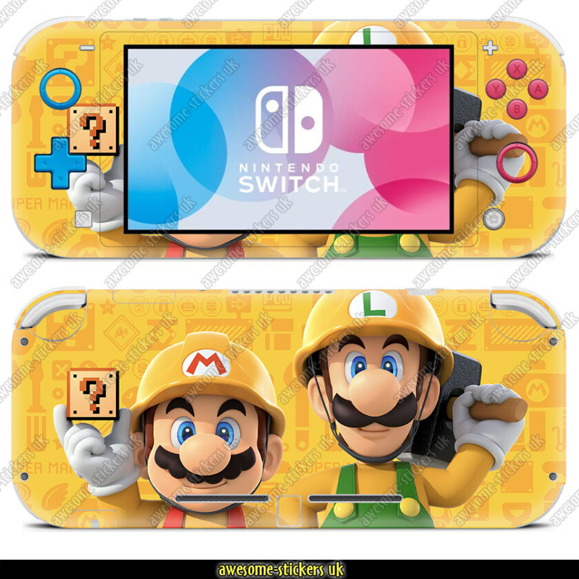 Nintendo Switch LITE skins 208 MARIO Awesome Stickers UK