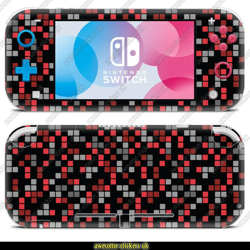 Nintendo Switch LITE skins 309 - RED DIGITAL CAMO
