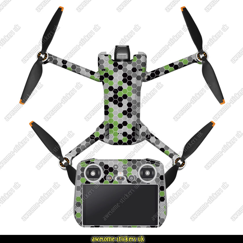 thumbnail image 2 of DJI Mini 3 Pro Full Body Skin Wrap – Chameleon / Carbon Fibre, Drone + Hub + Remote, UK Made 2 of 3