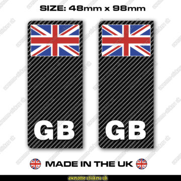 GB number plate stickers