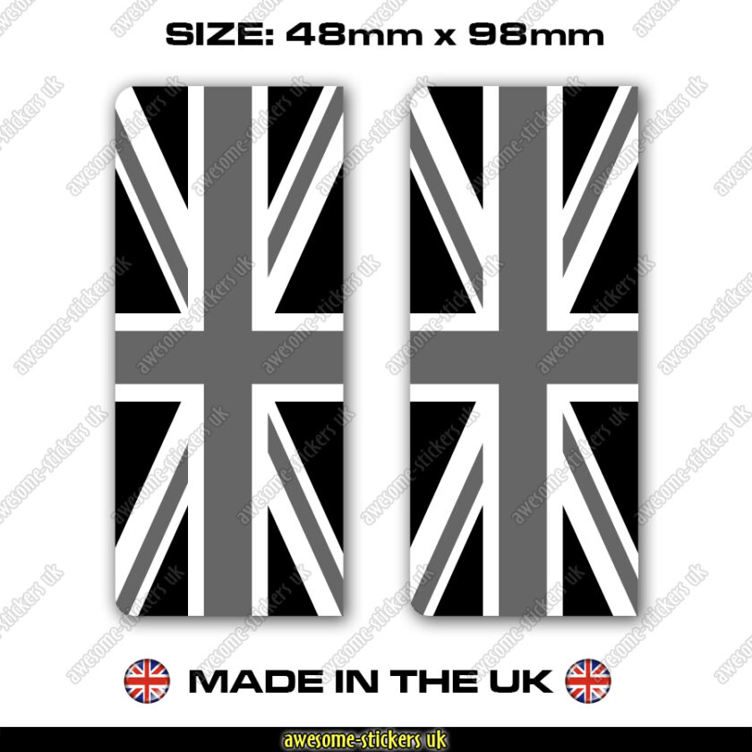 Number plate stickers 027 GB Great Britain flag