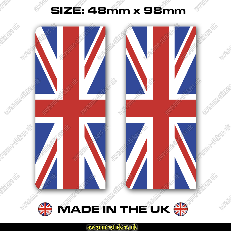 Number plate stickers 041 UK Great Britain flag