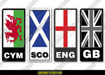 Number plate stickers