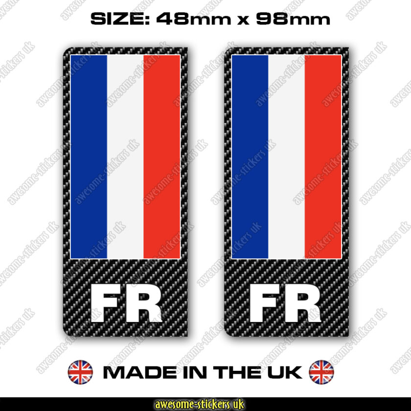 Number plate stickers 101 - French flag