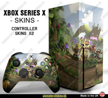 XBOX Series X Console & controller vinyl skin sticker 309 - Minecraft