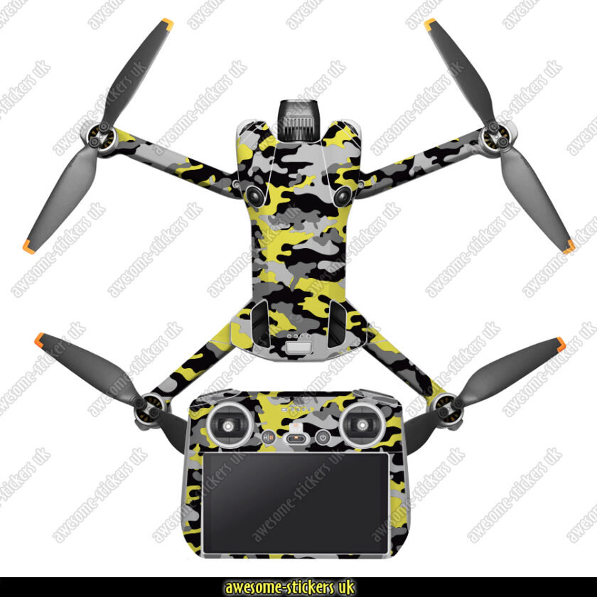 DJI Mini 4 Pro skins 001 Yellow Urban Camouflage