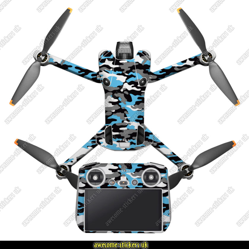 DJI Mini 4 Pro skins 003 - Blue Urban Camouflage
