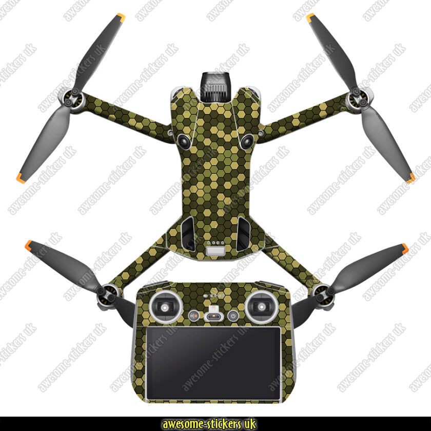 DJI Mini 4 Pro skins 007 - Green Honeycomb Camouflage