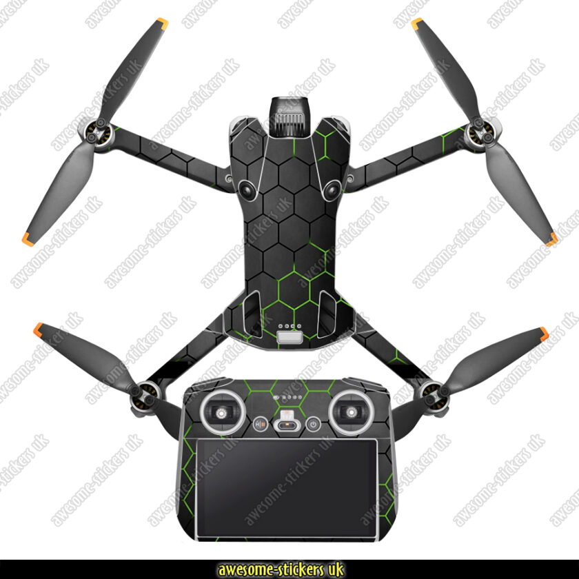 DJI Mini 4 Pro skins 009 - Grey Honeycomb