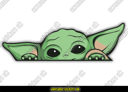 Star Wars 012 - Grogu Baby Yoda sticker - BUY NOW! - Awesome Stickers UK