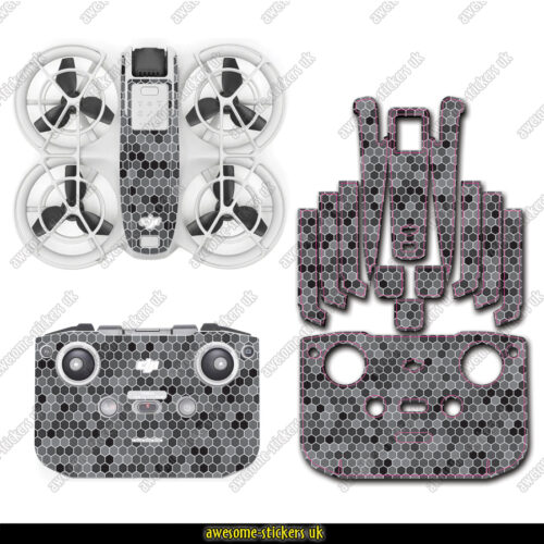 DJI NEO skins 028 - Grey Hexagon Camouflage