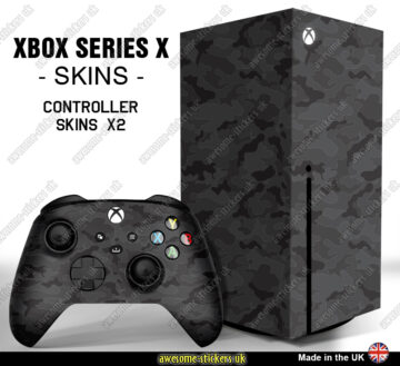 XBOX Series X Console & controller vinyl skin sticker 107 - Black camo